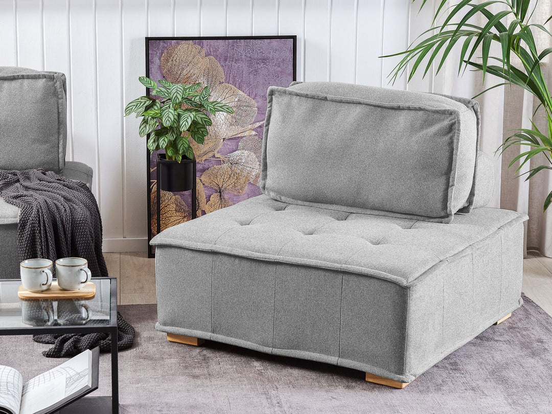 4 Seater Modular Fabric Corner Sofa Grey Tibro