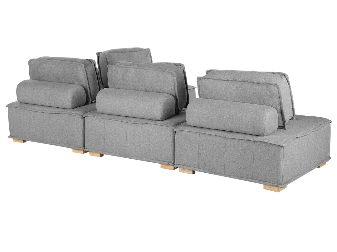 4 Seater Modular Fabric Corner Sofa Grey Tibro