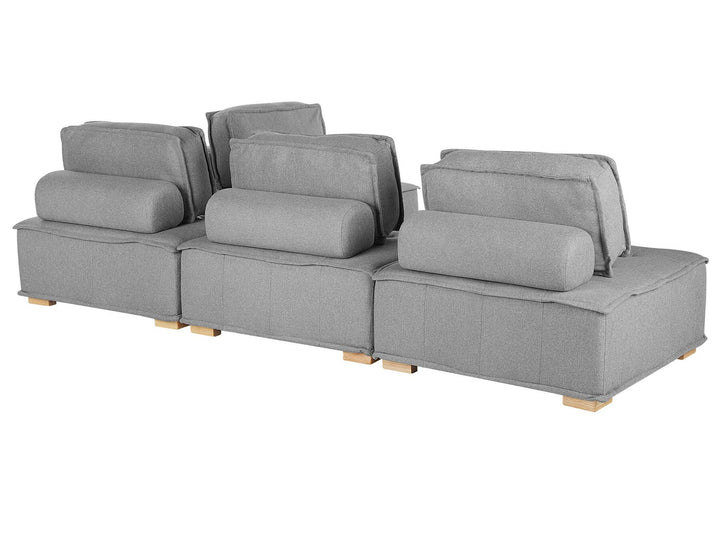 4 Seater Modular Fabric Corner Sofa Grey Tibro