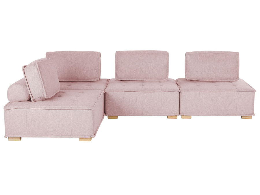 Tibro Corner Sofa Pink Fabric