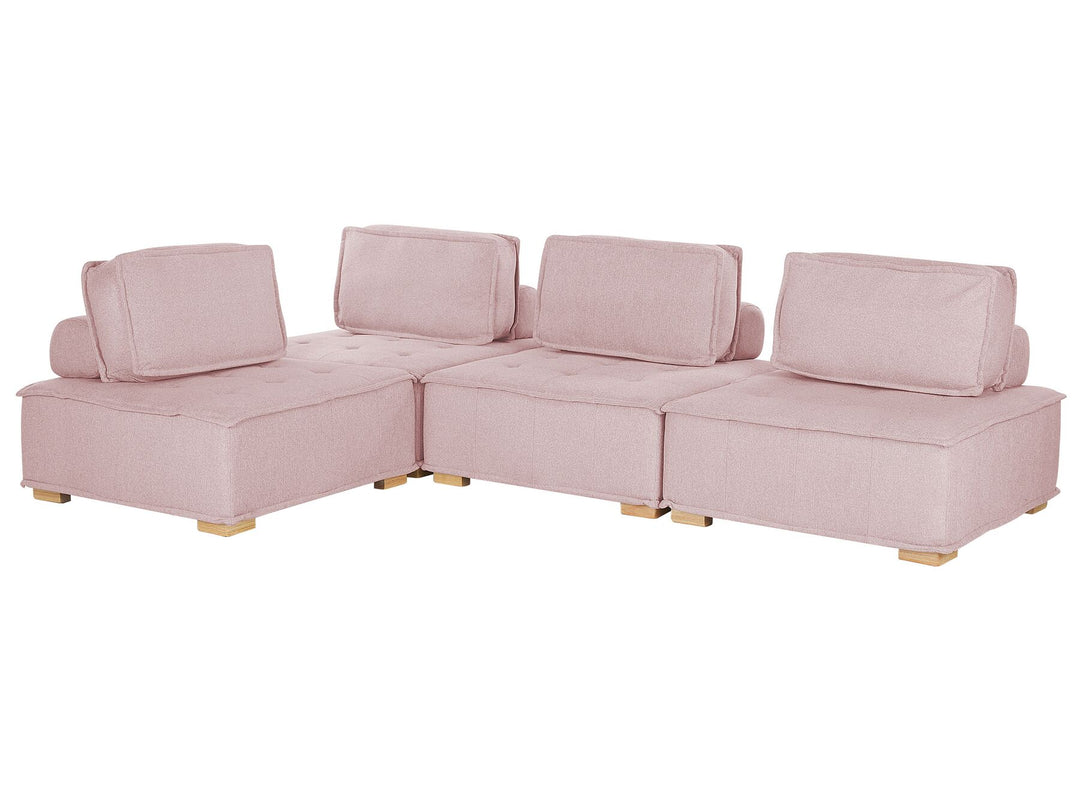 Tibro Corner Sofa Pink Fabric