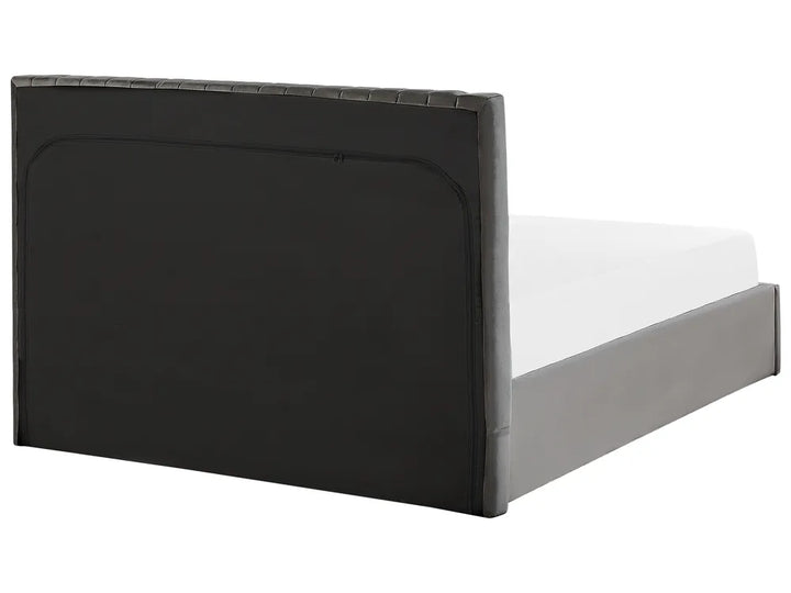 Ottoman Bed Velvet 140 x 200 cm (EU Double) Grey Kitty