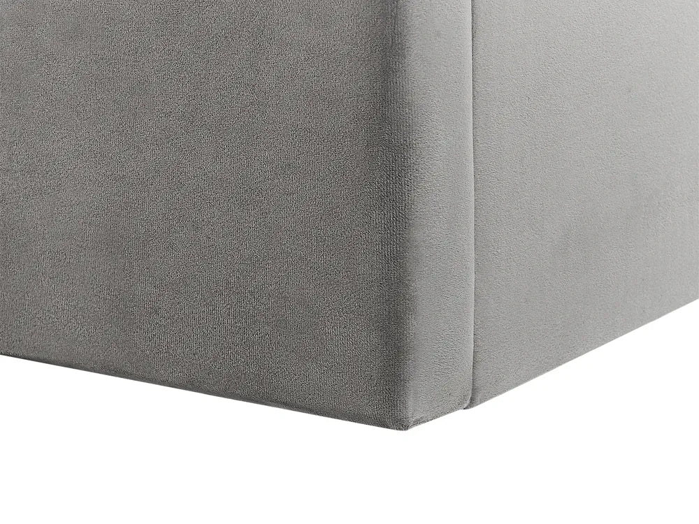 Ottoman Bed Velvet 140 x 200 cm (EU Double) Grey Kitty