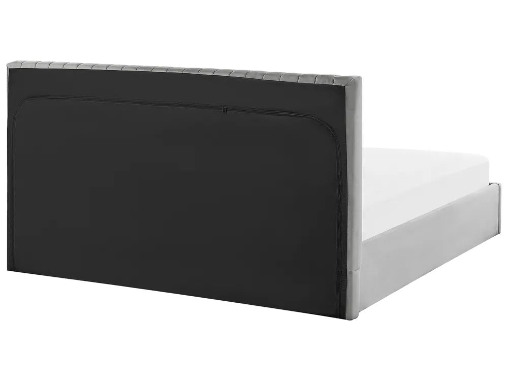 Ottoman Bed Velvet 180 x 200 cm (EU Super King) Grey Kitty