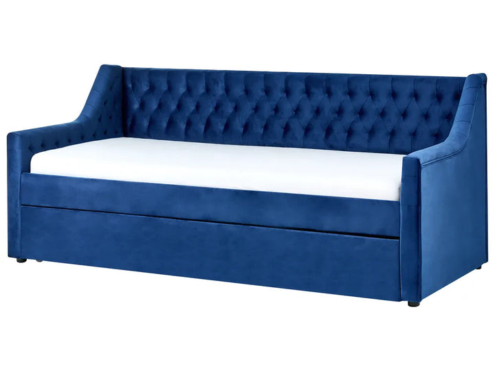 Trundle Bed Velvet Thomson 90 x 200 cm (EU Single) Navy Blue