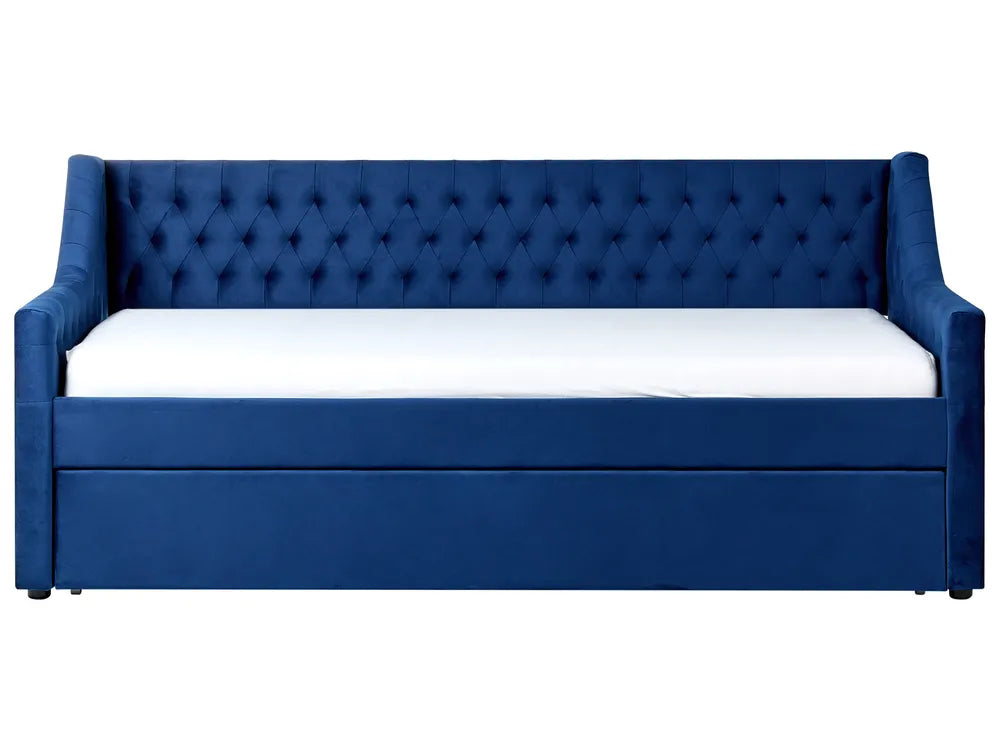 Trundle Bed Velvet Thomson 90 x 200 cm (EU Single) Navy Blue