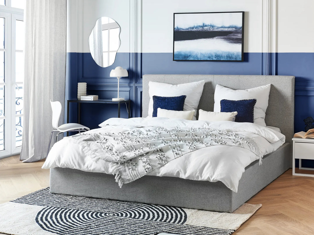 Ottoman Bed Fabric 180 x 200 cm (EU Super King) Grey Myrtle
