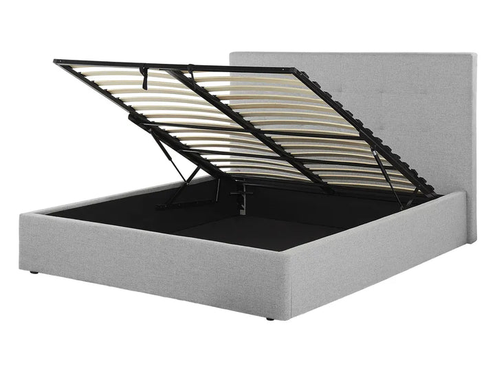 Ottoman Bed Fabric 140 x 200 cm (EU Double) Light Grey Rykana