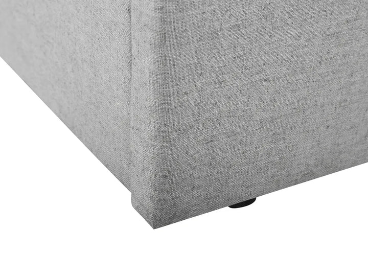 Ottoman Bed Fabric 140 x 200 cm (EU Double) Light Grey Rykana
