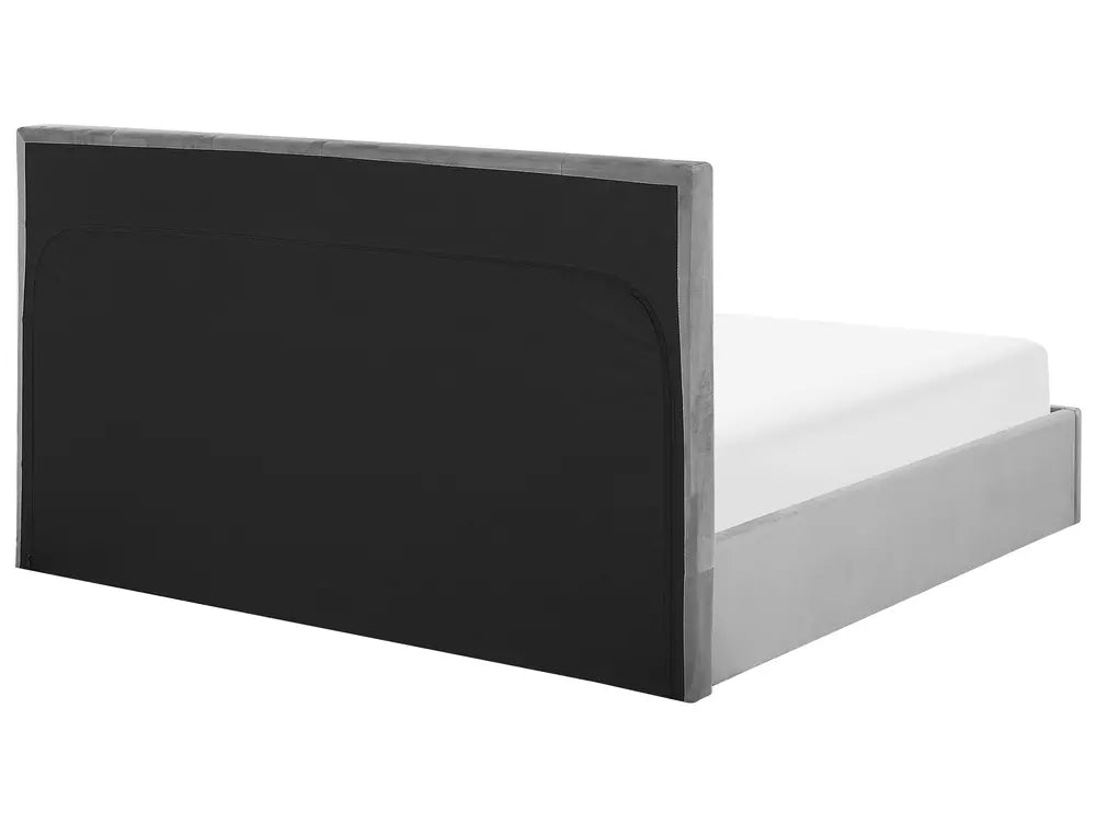 Ottoman Bed Velvet 180 x 200 cm (EU Super King) Light Grey Myrtle
