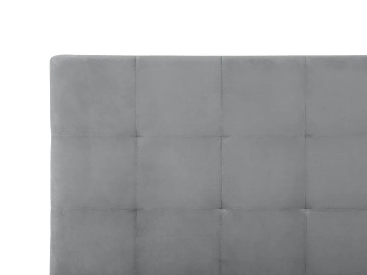 Ottoman Bed Velvet 160 x 200 cm (EU King Size) Light Grey Myrtle