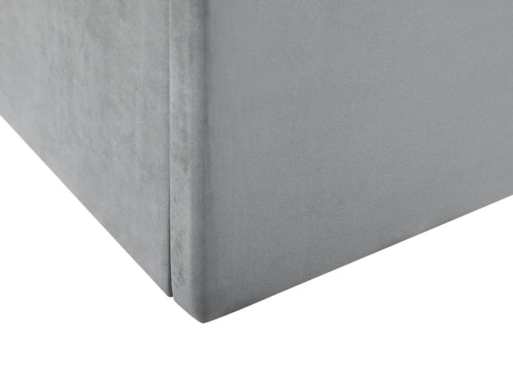 Ottoman Bed Velvet 160 x 200 cm (EU King Size) Light Grey Myrtle