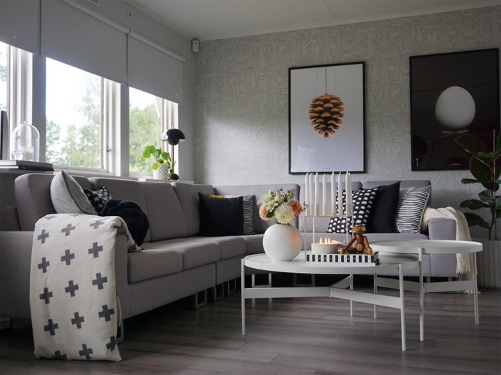 Stockholm Right Hand Corner Fabric Sofa Light Grey