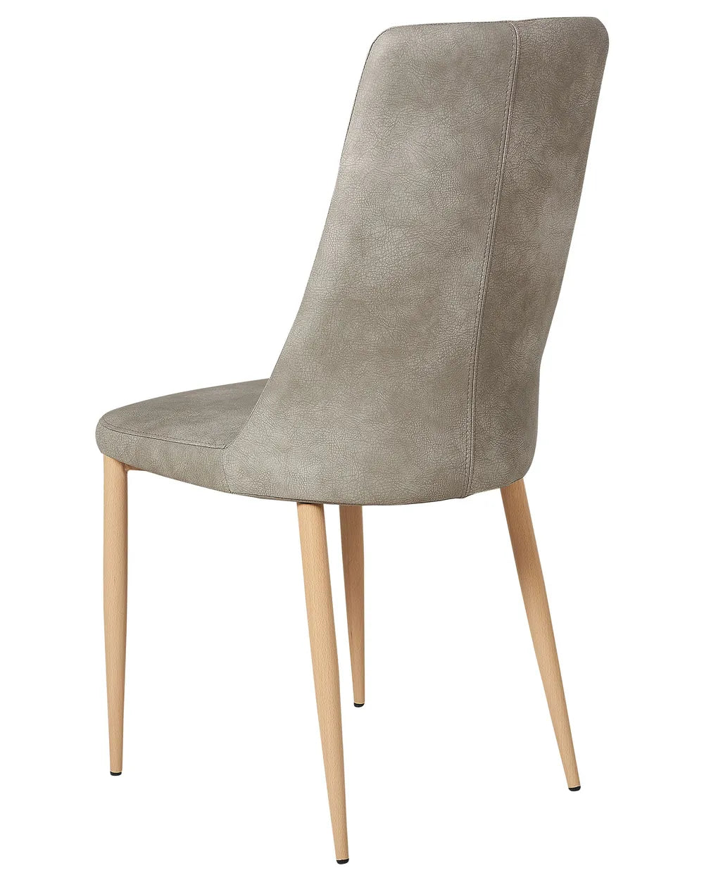 Set of 2 Dining Chairs Faux Leather Light Grey James