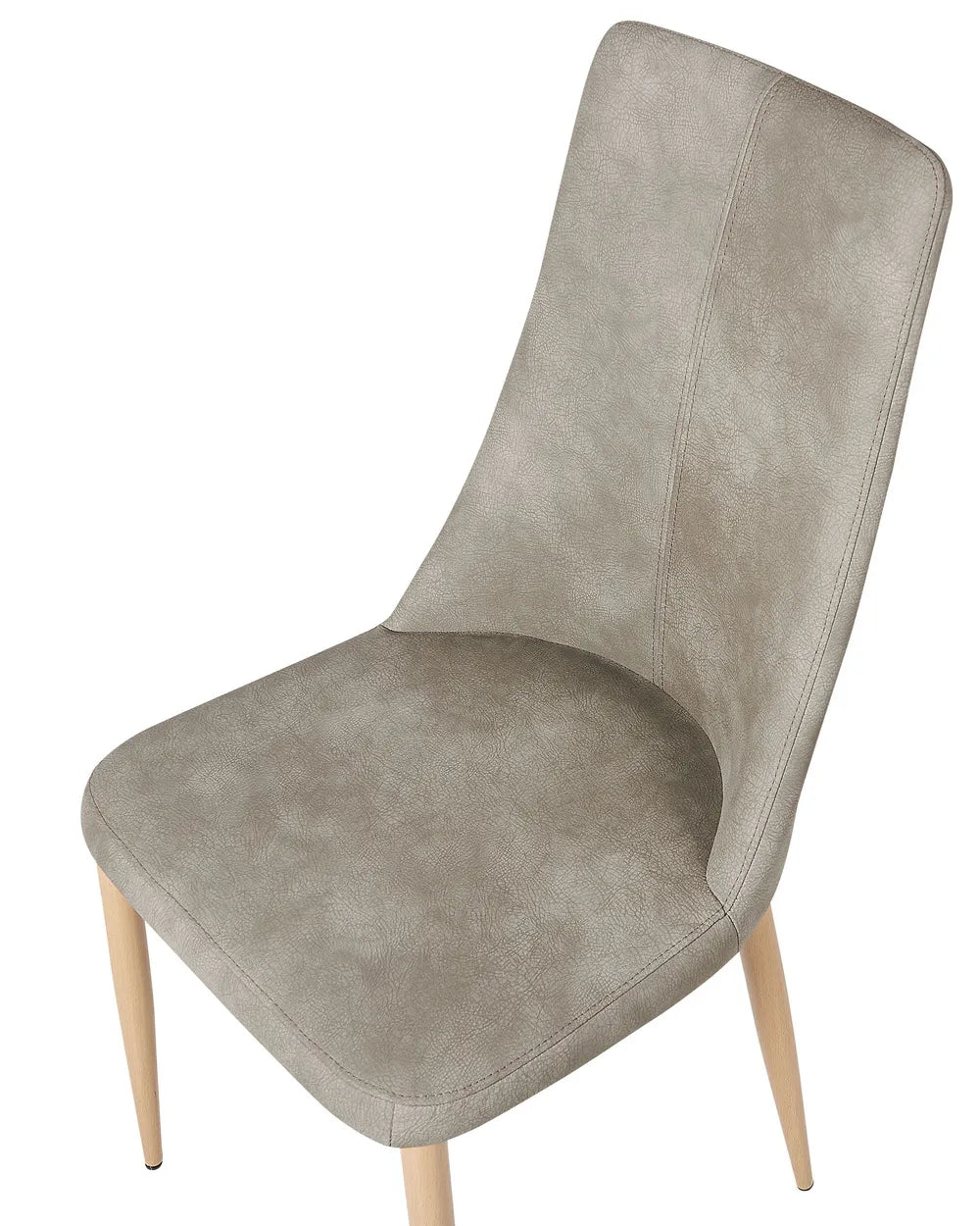 Set of 2 Dining Chairs Faux Leather Light Grey James