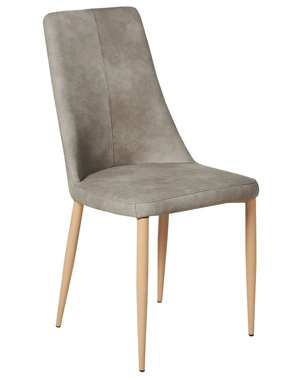 Set of 2 Dining Chairs Faux Leather Light Grey James