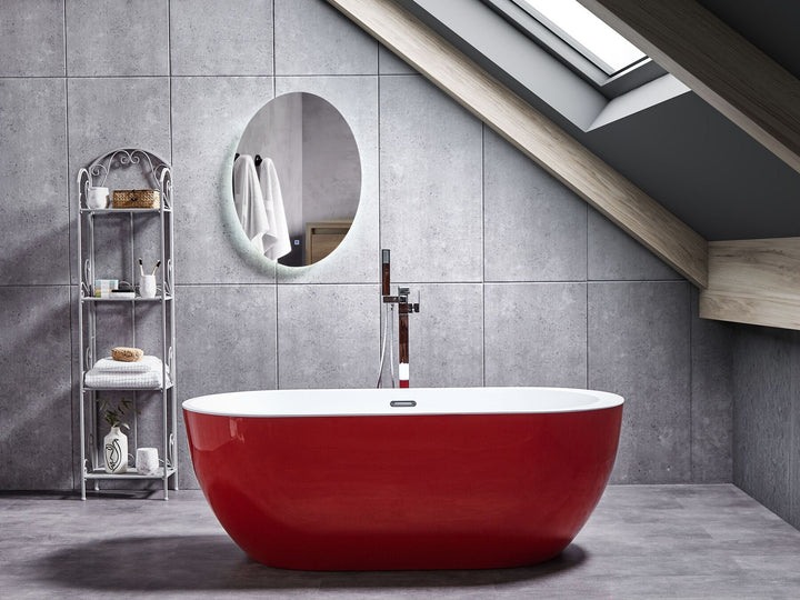 Freestanding Bath 1500 x 750 mm Black Nevis