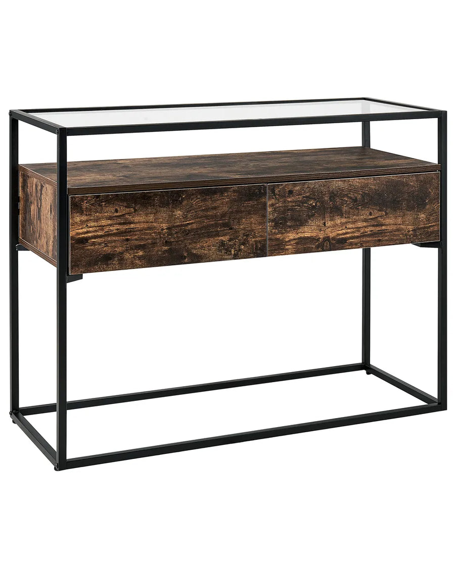 Console Table Dark Brown Stable Mechanism Yantro