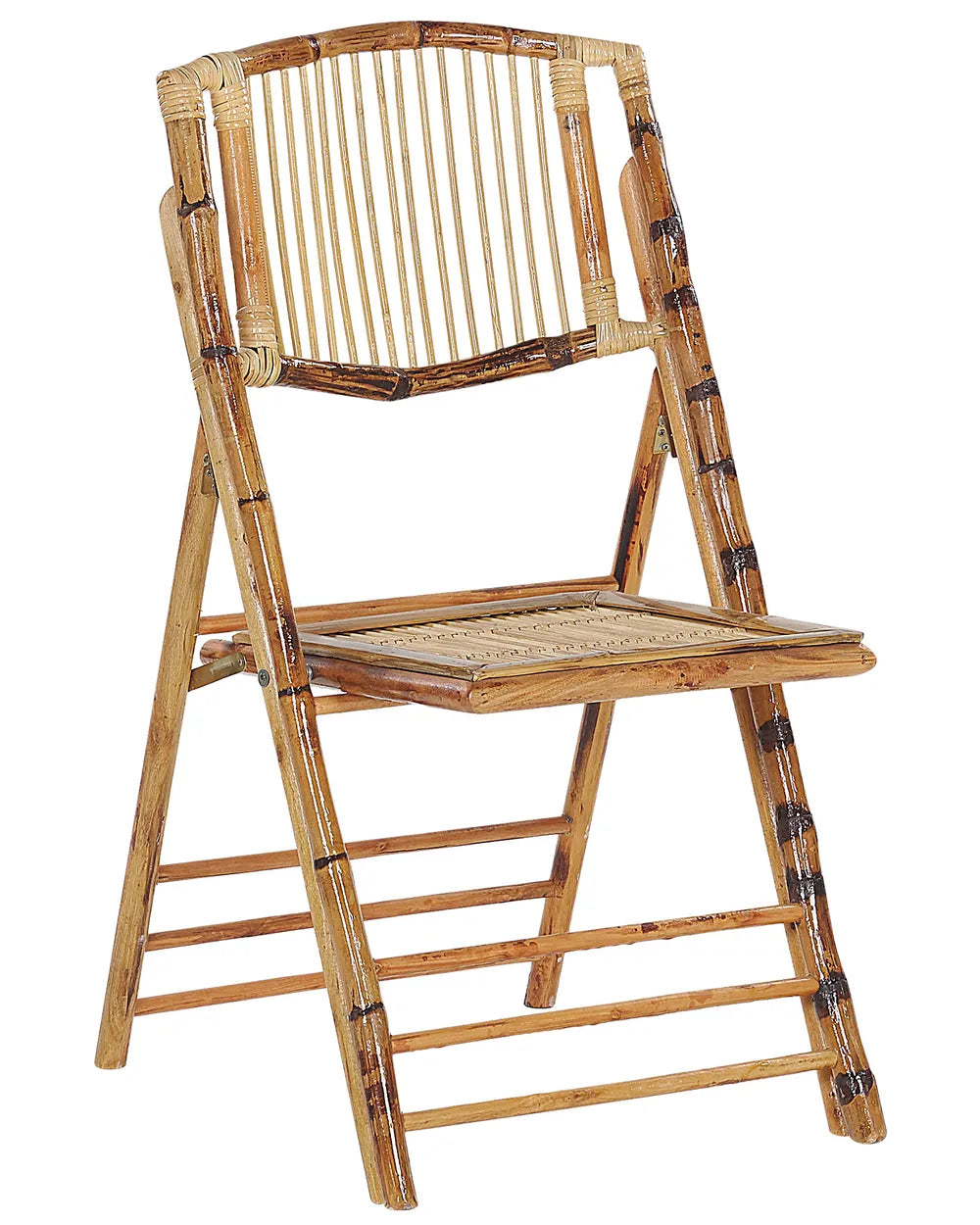 Set of 4 Dining Chairs Folding Bamboo Natural Brey
