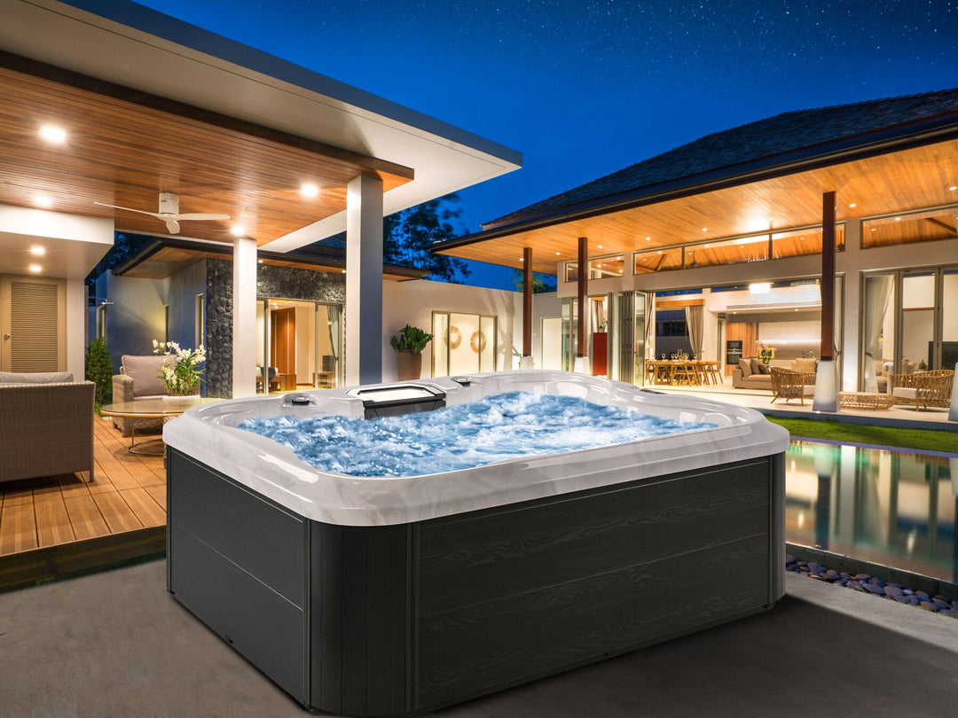 Square Hot Tub with LED White  Arcelia