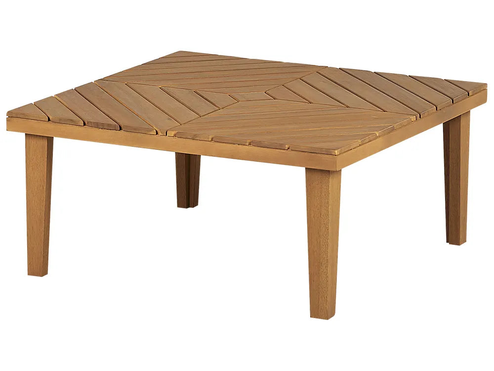 Bistro Set with Cushion Acacia Wood Brown Lea