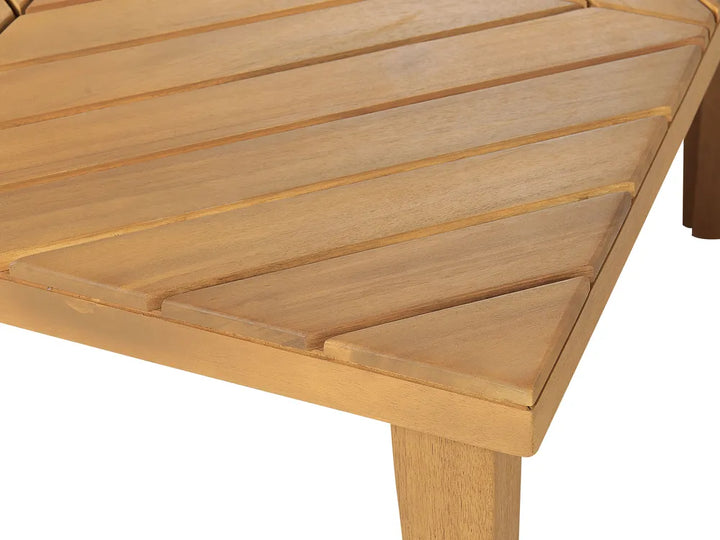 Bistro Set with Cushion Acacia Wood Brown Lea