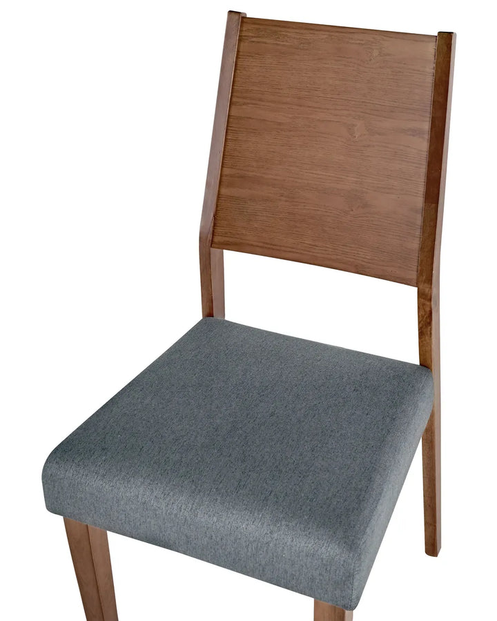 Set of 2 Dining Chairs Wood Grey Zee