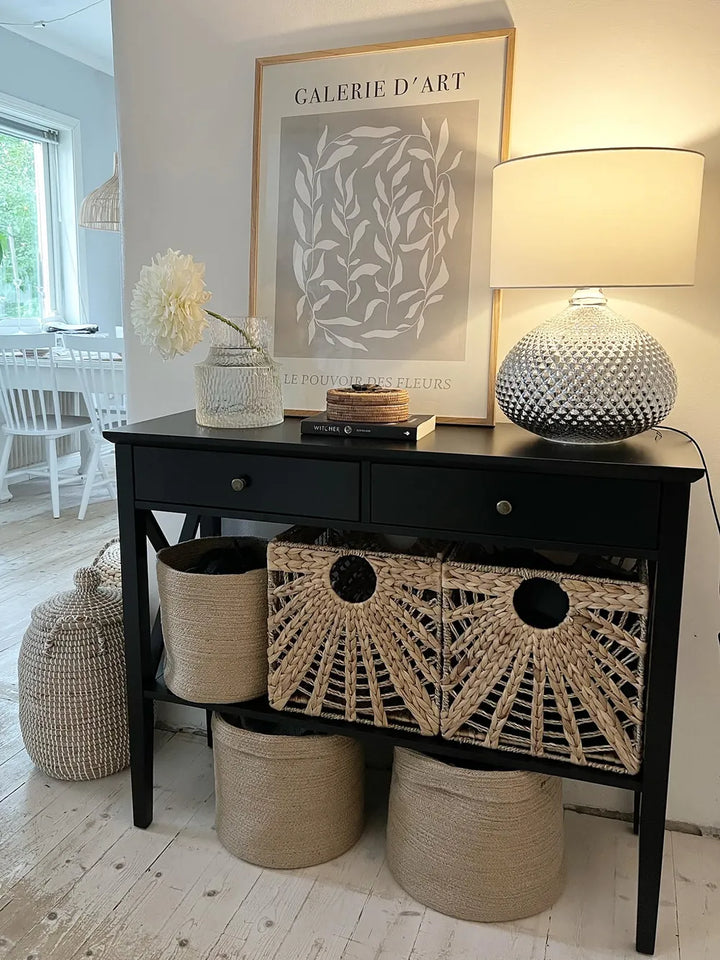 Multifunctional Console Table Black Timeless Design Olvaria