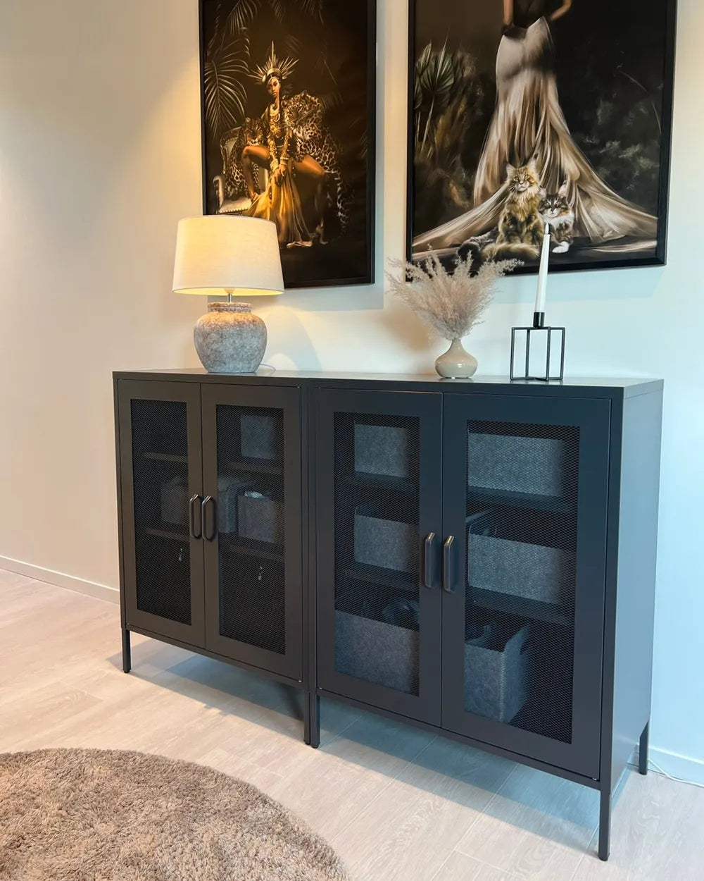 Cabinet Metal Black Justine