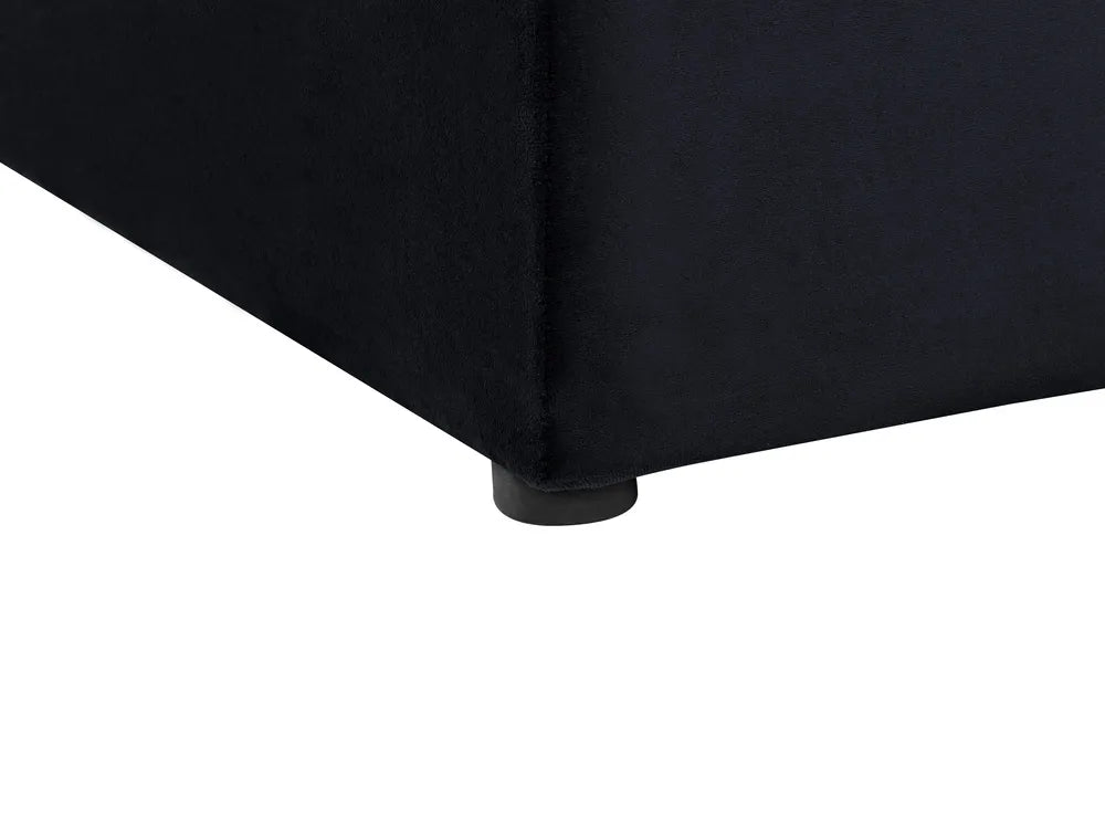 Bed with Storage Bench Velvet 180 x 200 cm (EU Super King) Black Angel