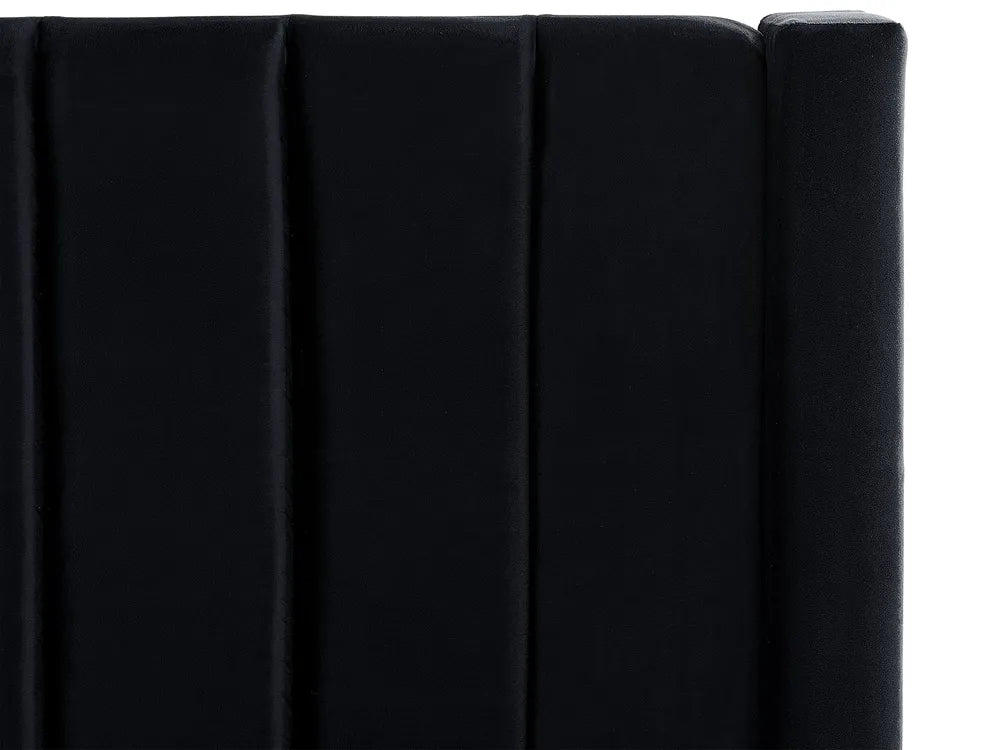 Bed with Storage Bench Velvet 180 x 200 cm (EU Super King) Black Angel