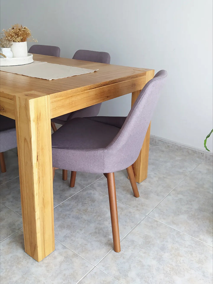Set of 2 Dining Chairs Fabric Taupe Vive