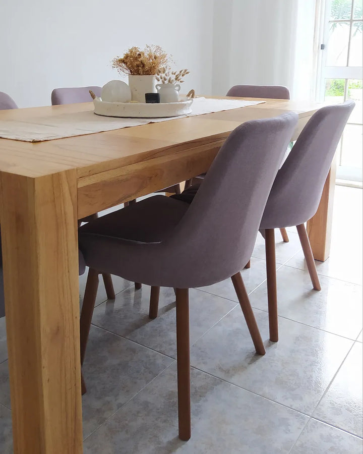 Set of 2 Dining Chairs Fabric Taupe Vive