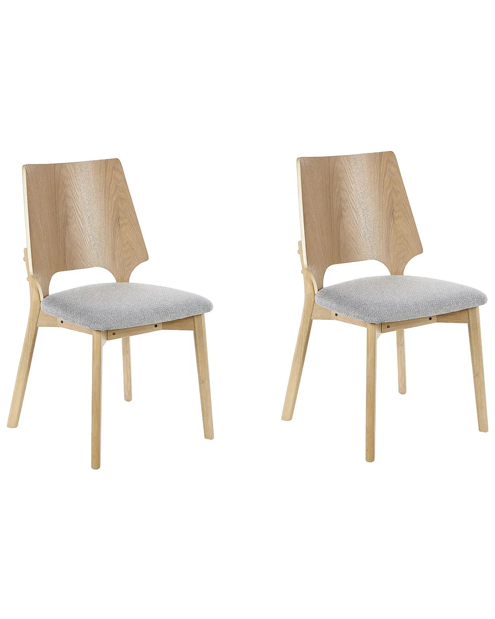 Set of 2 Dining Chairs Light Brown Dolene