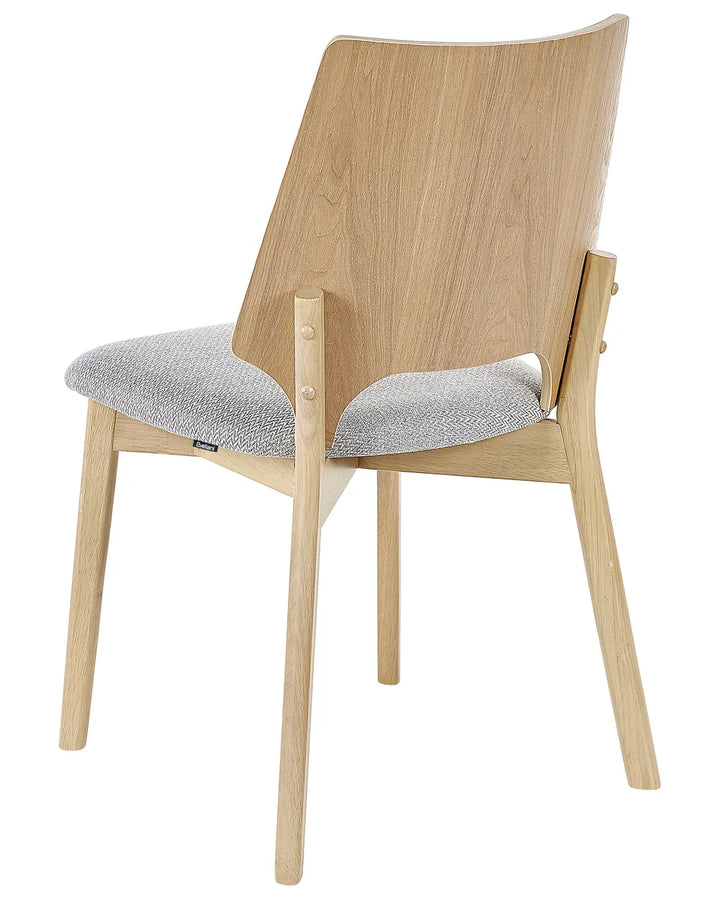 Set of 2 Dining Chairs Light Brown Dolene
