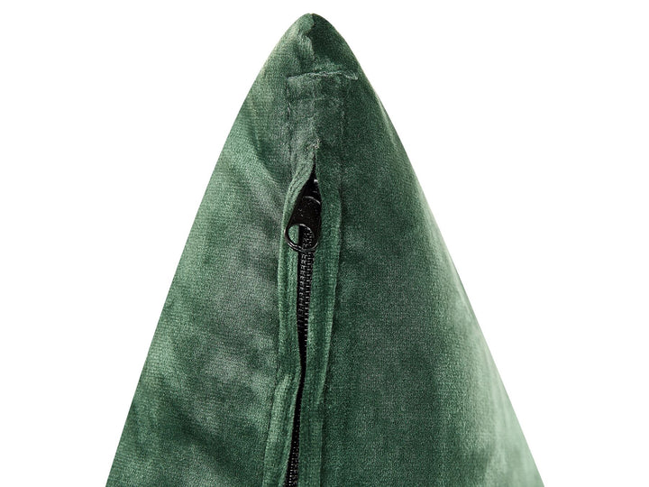 Grena Left Hand Velvet Corner Sofa Green