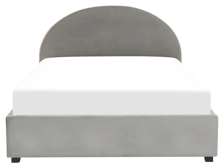 Ottoman Bed Velvet 160 x 200 cm (EU King Size) Light Grey Strandy