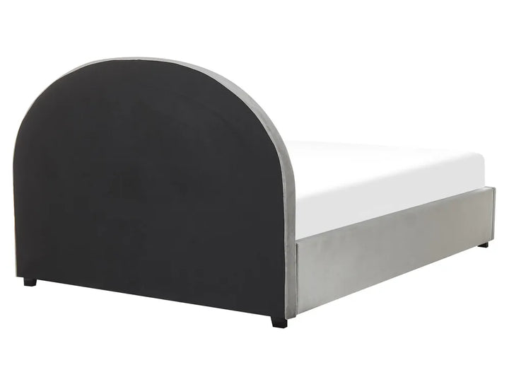 Ottoman Bed Velvet 160 x 200 cm (EU King Size) Light Grey Strandy