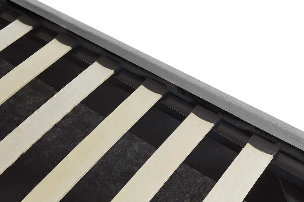 Ottoman Bed Velvet 160 x 200 cm (EU King Size) Light Grey Strandy