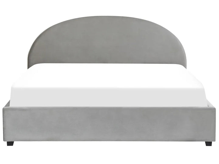Ottoman Bed Velvet 180 x 200 cm (EU Super King) Light Grey Strandy