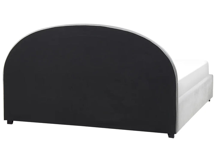 Ottoman Bed Velvet 180 x 200 cm (EU Super King) Light Grey Strandy