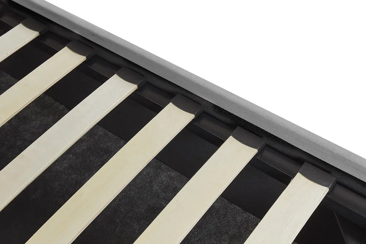 Ottoman Bed Velvet 180 x 200 cm (EU Super King) Light Grey Strandy