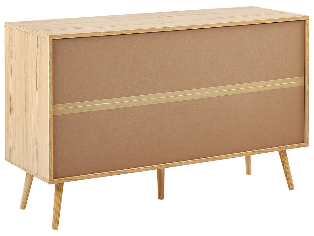 6 Drawer Chest Rattan Light Brown Robust Frame Zaffra