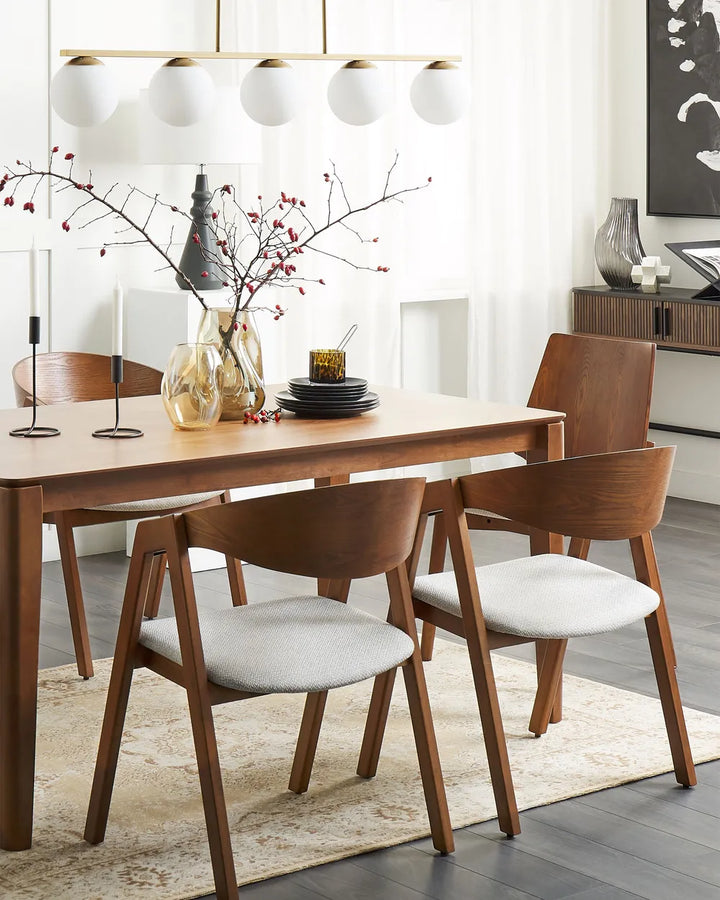 Set of 2 Dining Chairs Wood Light Grey Bill