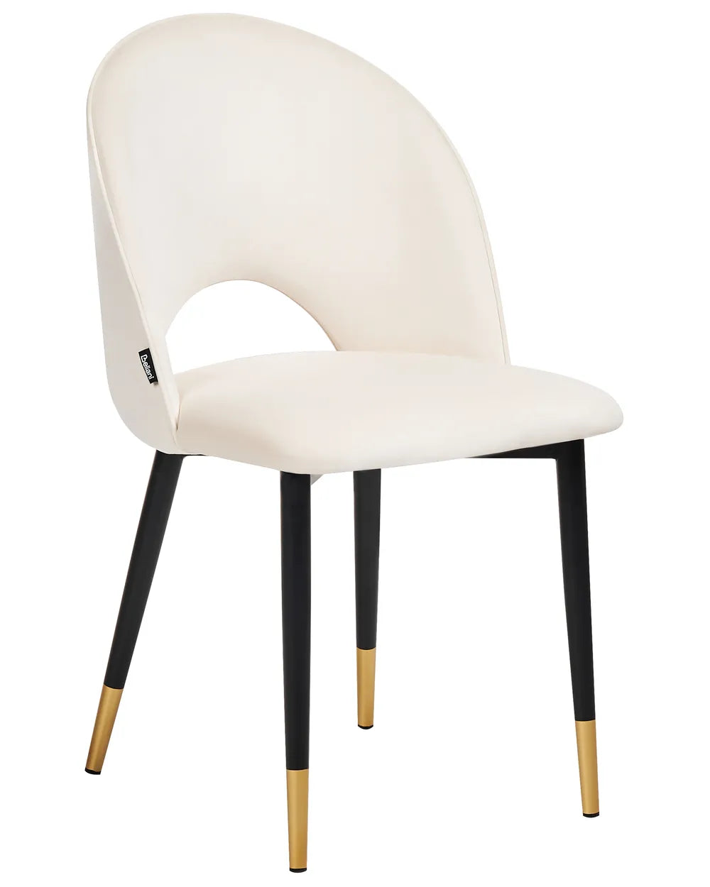 Set of 2 Dining Chairs Velvet Light Beige Olivia