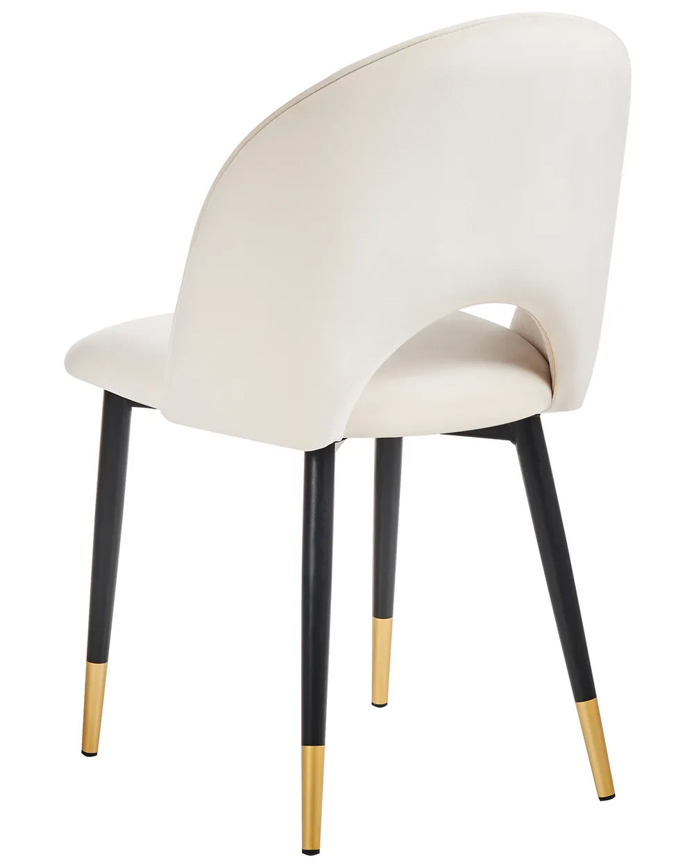 Set of 2 Dining Chairs Velvet Light Beige Olivia