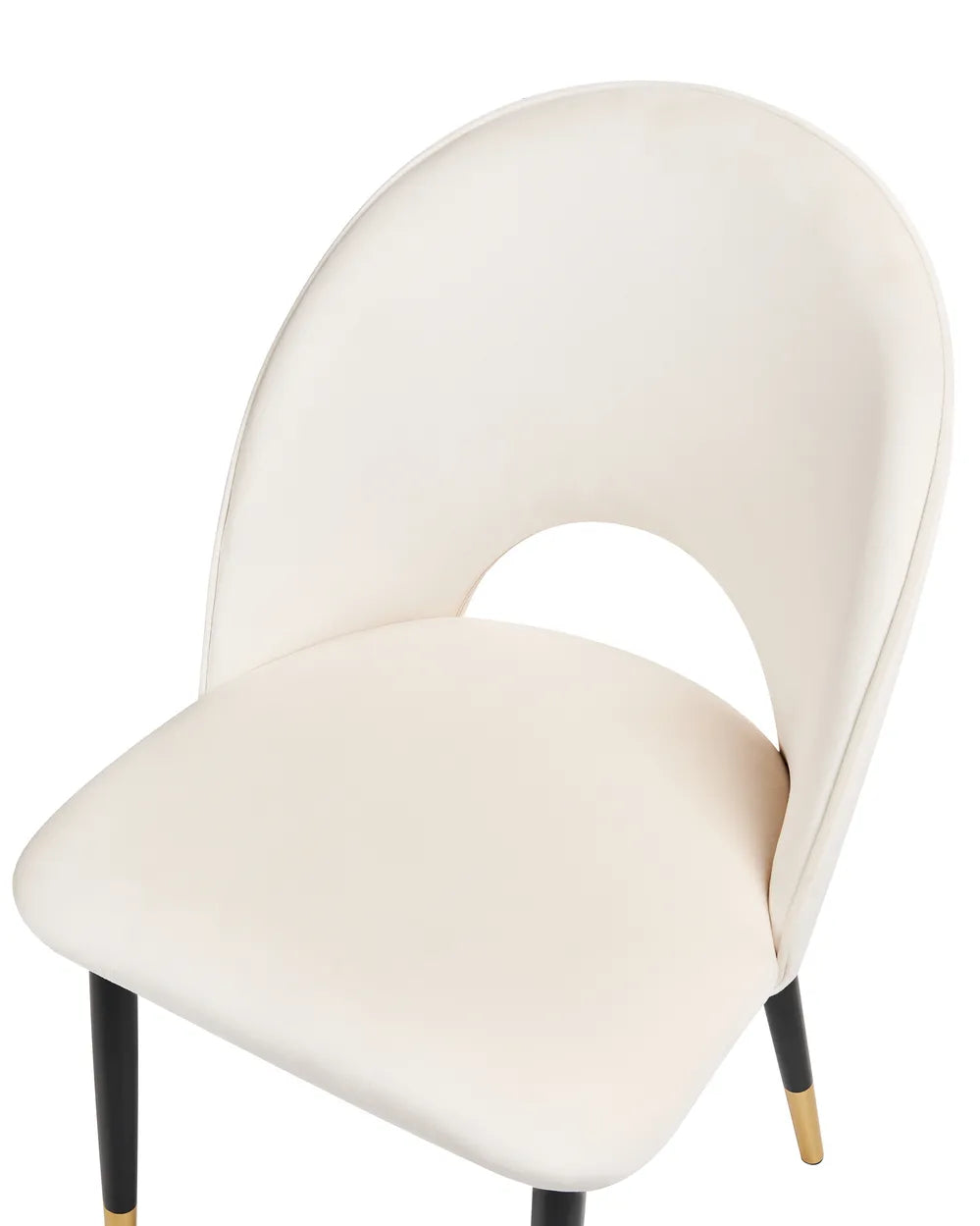 Set of 2 Dining Chairs Velvet Light Beige Olivia