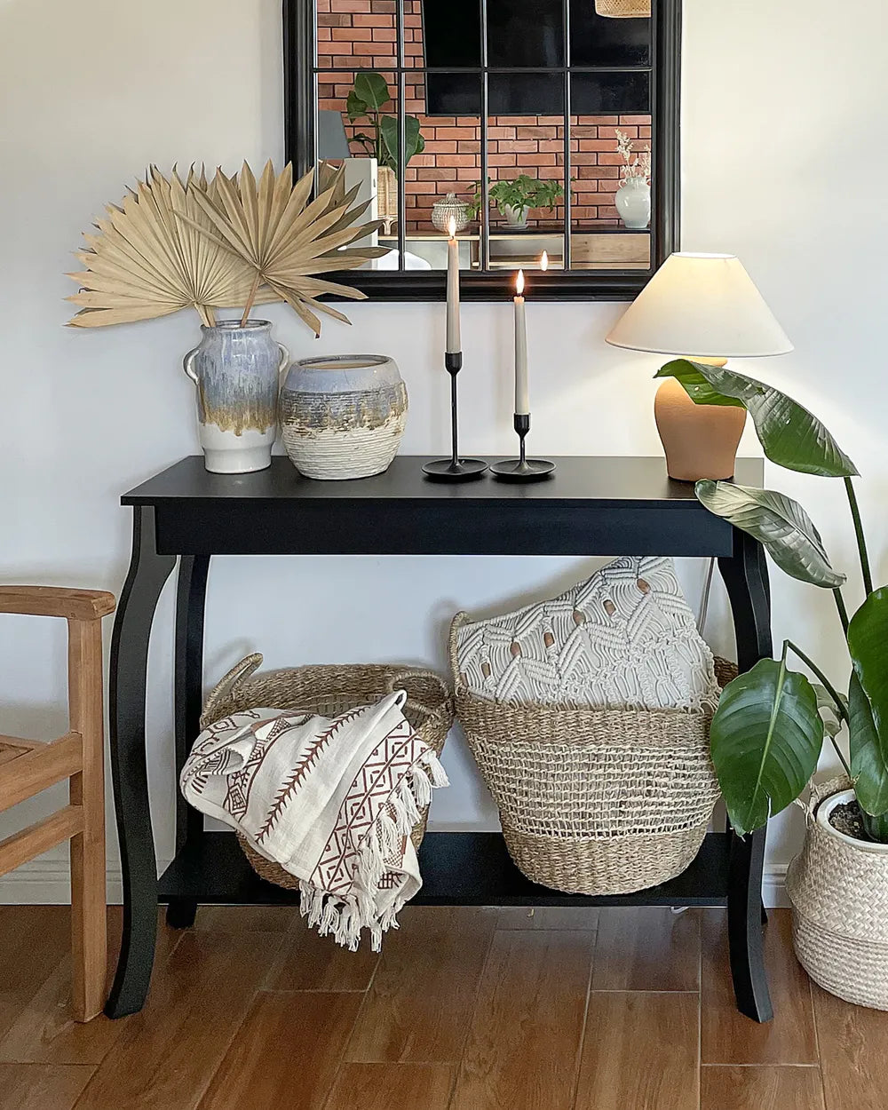 Console Table Black Decorative Yet Functional Tivran