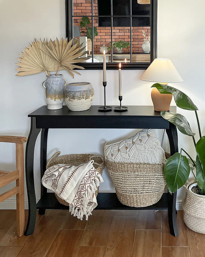 Console Table Black Decorative Yet Functional Tivran