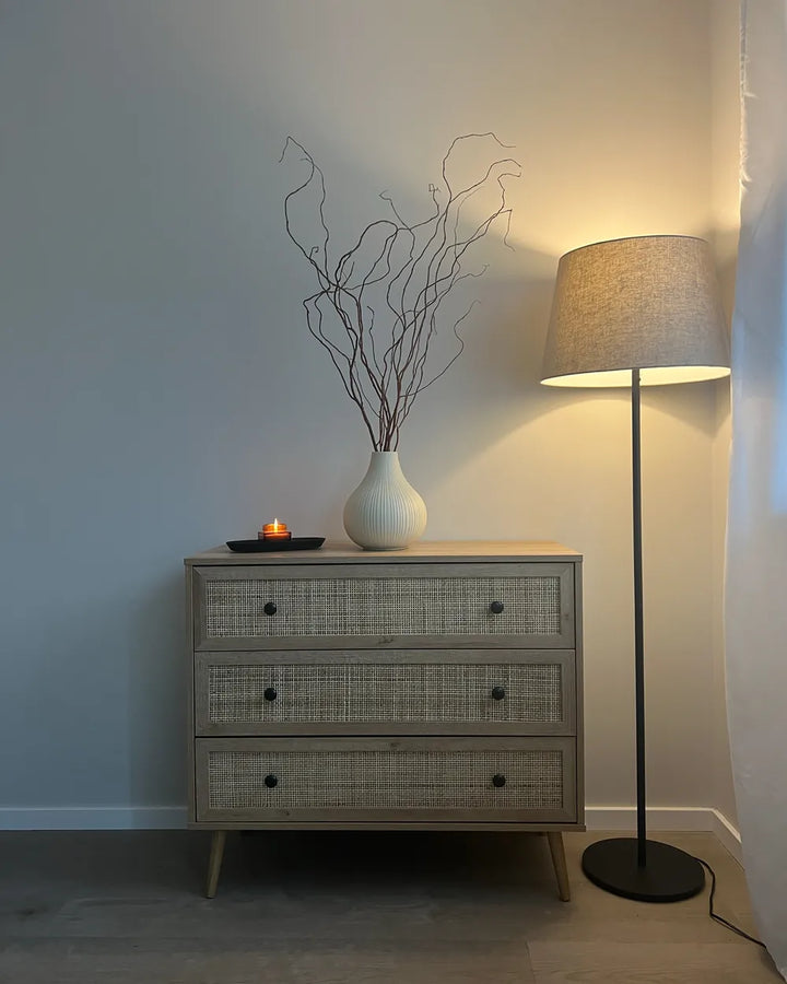 3 Drawer Chest Light Brown Functional and Capacious Ravello